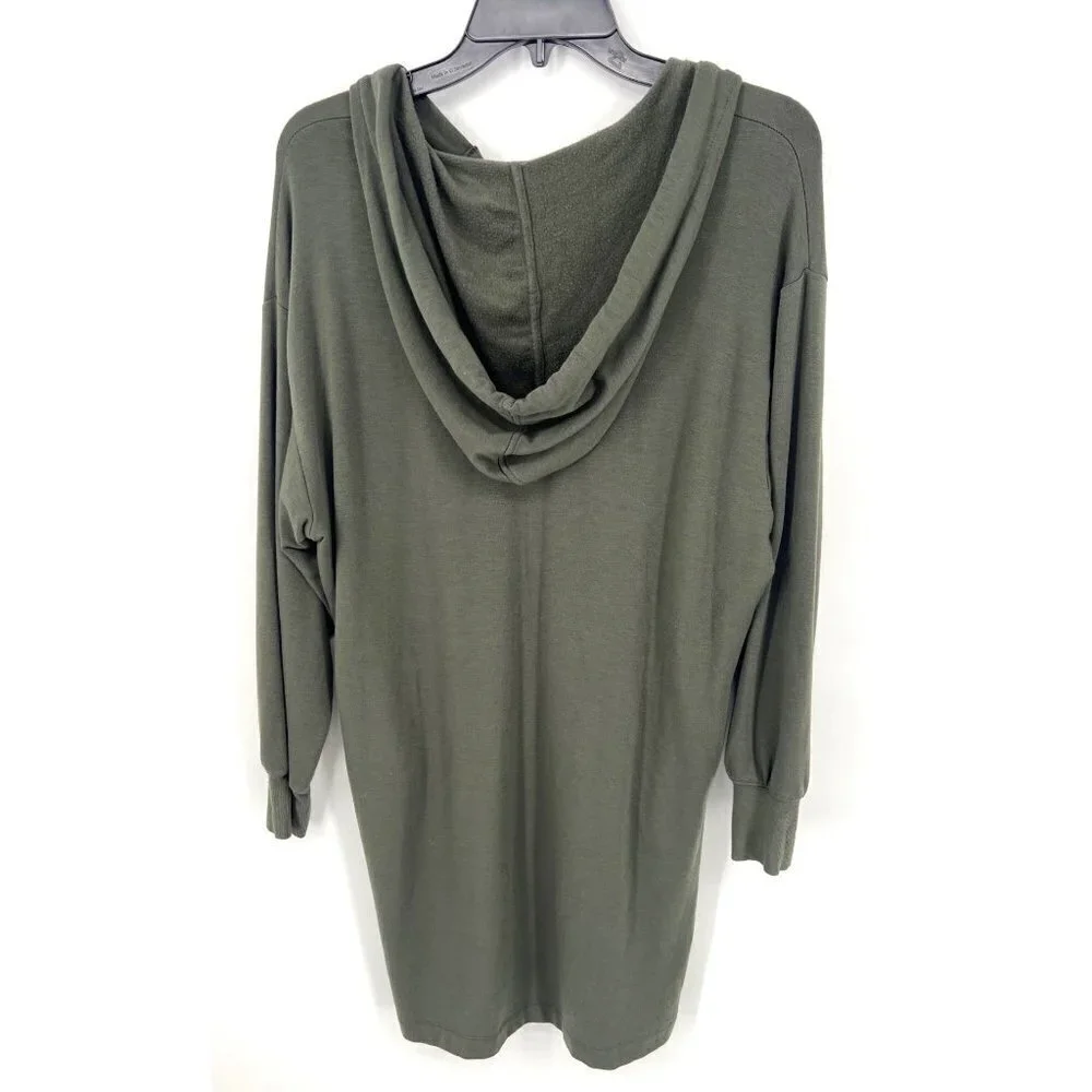 Lou and Grey Womens Signature Soft Hoodie Dress Hunter Green Size Small Lounge